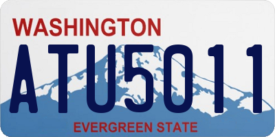 WA license plate ATU5011