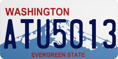 WA license plate ATU5013