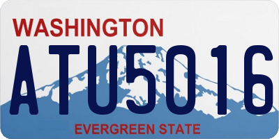 WA license plate ATU5016