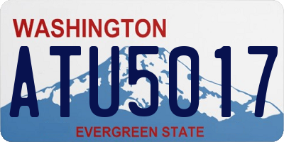 WA license plate ATU5017
