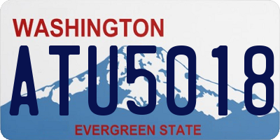 WA license plate ATU5018