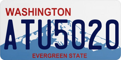 WA license plate ATU5020