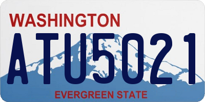 WA license plate ATU5021
