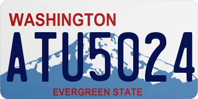 WA license plate ATU5024