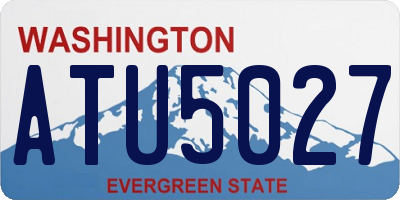 WA license plate ATU5027