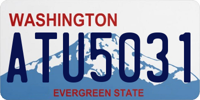 WA license plate ATU5031