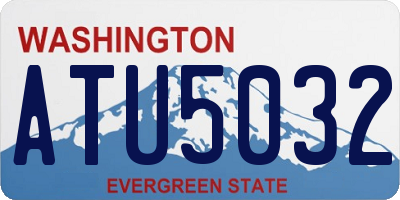 WA license plate ATU5032