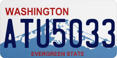 WA license plate ATU5033