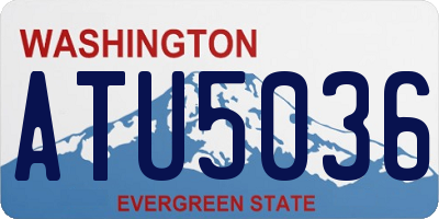 WA license plate ATU5036