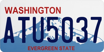 WA license plate ATU5037