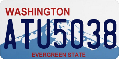 WA license plate ATU5038