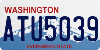 WA license plate ATU5039