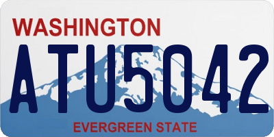 WA license plate ATU5042