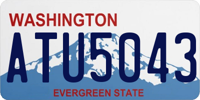 WA license plate ATU5043