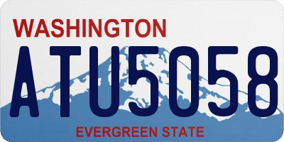 WA license plate ATU5058