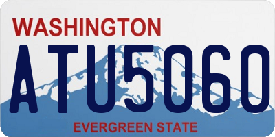 WA license plate ATU5060