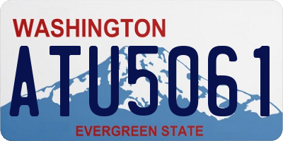 WA license plate ATU5061