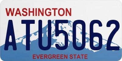 WA license plate ATU5062
