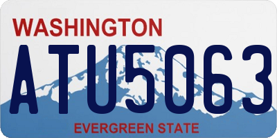 WA license plate ATU5063