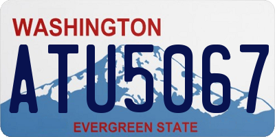 WA license plate ATU5067