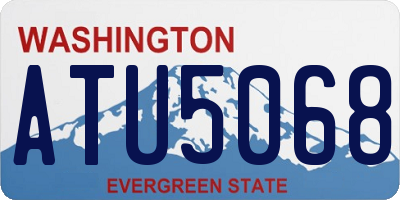 WA license plate ATU5068