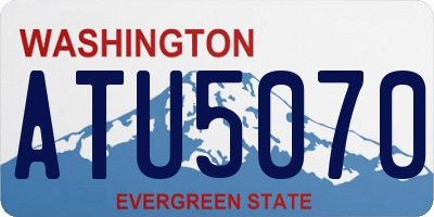 WA license plate ATU5070