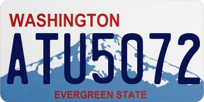 WA license plate ATU5072