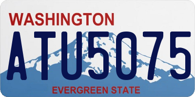 WA license plate ATU5075