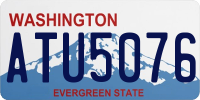 WA license plate ATU5076