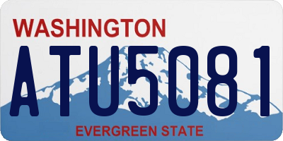 WA license plate ATU5081
