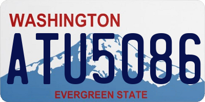 WA license plate ATU5086