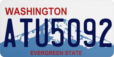 WA license plate ATU5092
