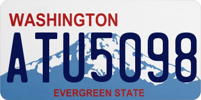 WA license plate ATU5098