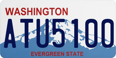 WA license plate ATU5100