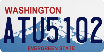WA license plate ATU5102
