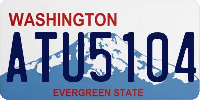 WA license plate ATU5104