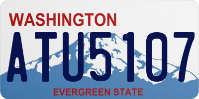 WA license plate ATU5107