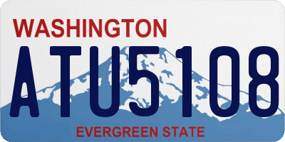 WA license plate ATU5108