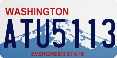 WA license plate ATU5113