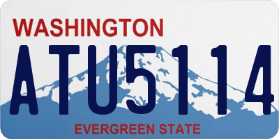 WA license plate ATU5114