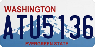 WA license plate ATU5136