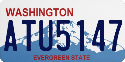 WA license plate ATU5147