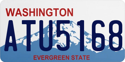 WA license plate ATU5168