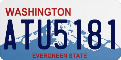WA license plate ATU5181