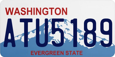 WA license plate ATU5189