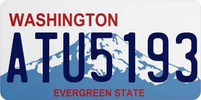 WA license plate ATU5193