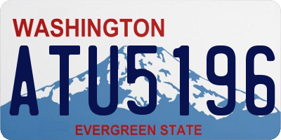 WA license plate ATU5196