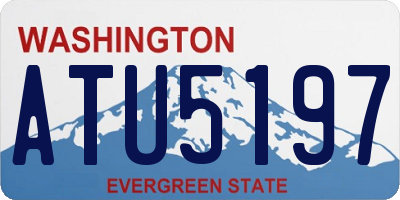 WA license plate ATU5197