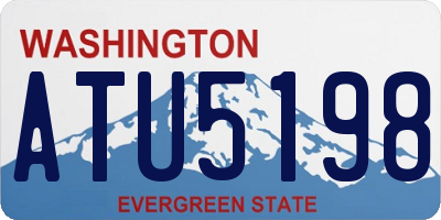 WA license plate ATU5198