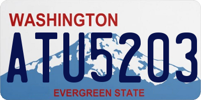 WA license plate ATU5203